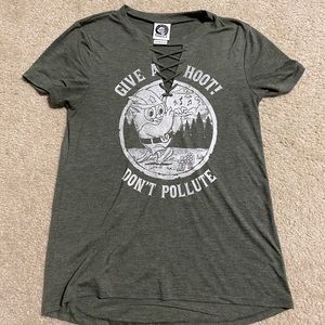 Woodsy Owl Vneck T-shirt